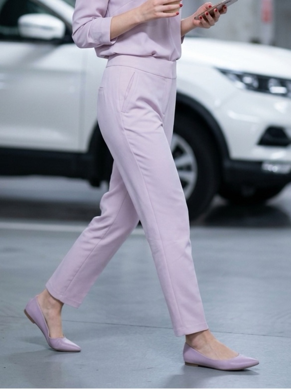 Athleta Endless High Rise structured athletic athleisure Balletcore blush Pants - Picture 2 of 12